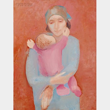 Jack Wolfe (American, 1924-2007) Mother and Infant