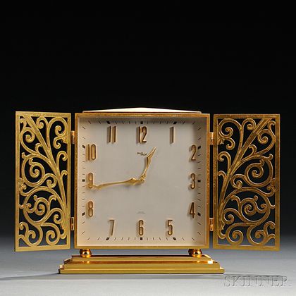 Imhof Gilt-brass Desk Clock
