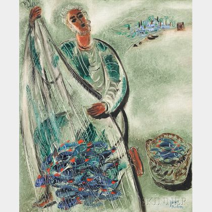 Reuven Rubin (Israeli, 1893-1974) Fisherman