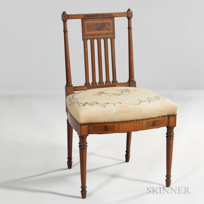 Edwardian Satinwood Inlaid Side Chair