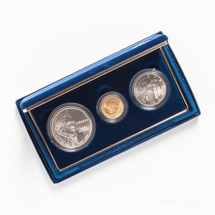 1993 Bill of Rights Uncirculated Three-coin Set. Estimate $300-500