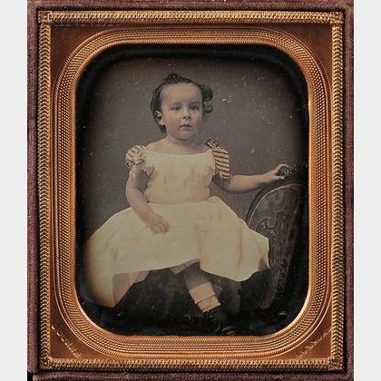 Jeremiah Gurney (American, 1812-1895) Sixth-plate Daguerreotype of a Young Girl