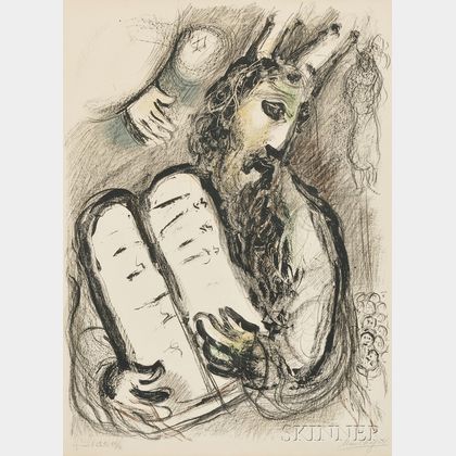 Marc Chagall (Russian/French, 1887-1985) Moses and the Table of the Law