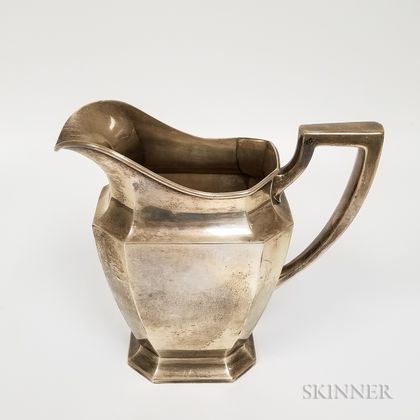 Gorham Paneled Sterling Silver Water Pitcher