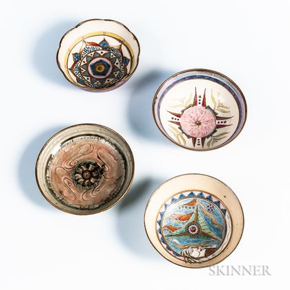 Bernard Forrester (British, 1909-1990) Four Art Pottery Dishes