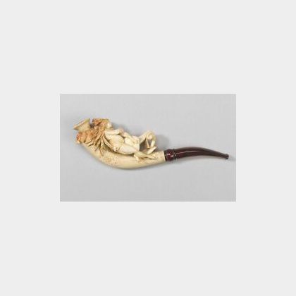 Meerschaum Cheroot Holder Carved with an Indian Princess