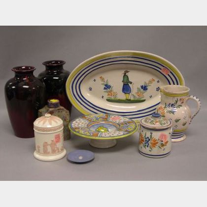 Nine Pieces of Assorted European Pottery