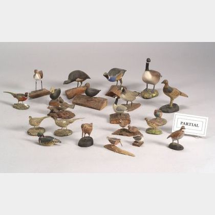 Twenty-three Assorted Miniature Bird and Waterfowl Figures