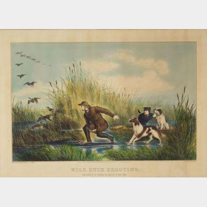 Nathaniel Currier, publisher (American, 1813-1888) Wild Duck Shooting.