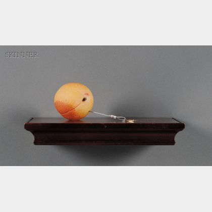 Stephanie Chubbuck (American, 21st Century) Glass Peach with Leash and Shelf