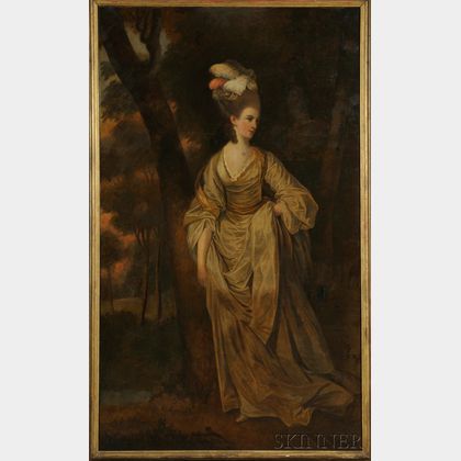 Pair of 18th Century Style Large Portraits of Elegant Noblewomen: First, after Thomas Gainsborough and depicting Mrs. Robinson as P... 
