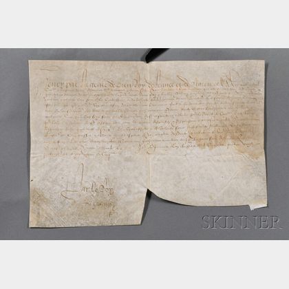 Henri IV, King of France (1553-1610) Document Signed.