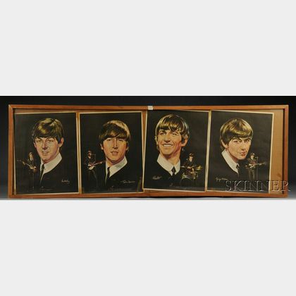 Complete Set of Four 1964 Beatles Portrait Posters