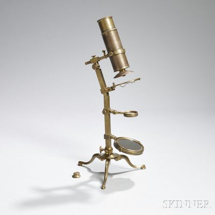 Dellebarre-style Compound Monocular Microscope