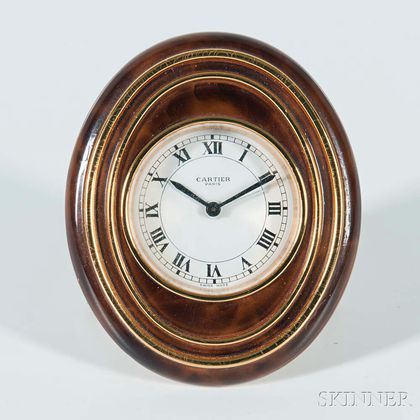 Cartier Enameled Desk Clock