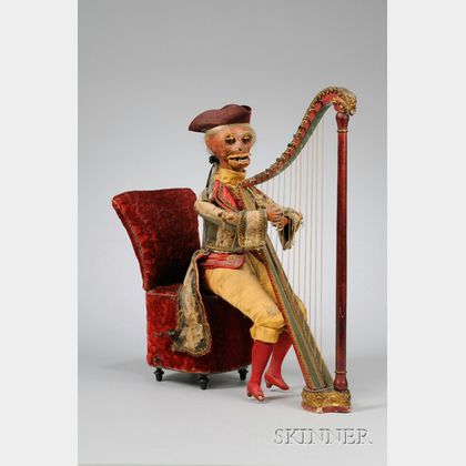 Gustave Vichy Monkey Harpist Automaton