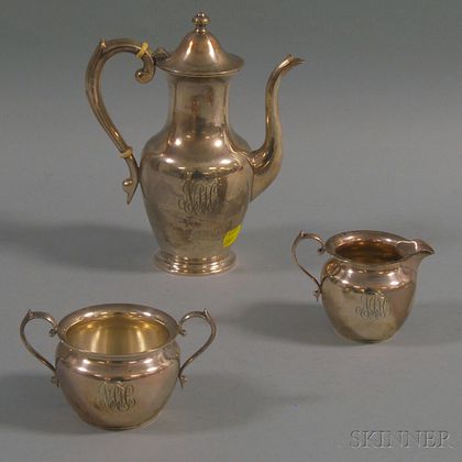 S. Kirk & Son Three-piece Sterling Silver Tea Service