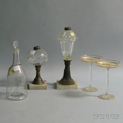 Five Colorless Glass Objects