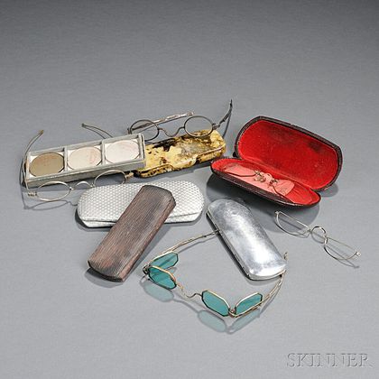 Collection of Spectacles and Cases