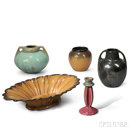 Five Fulper Pottery Items