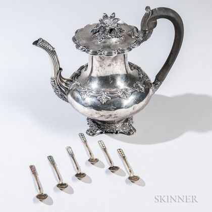 Seven Pieces of Continental Silver Tableware