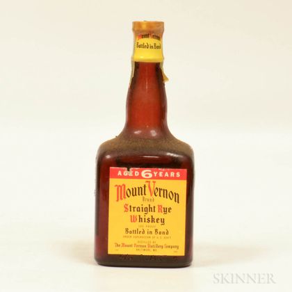 Mt Vernon Rye 6 Years Old 1947, 1 4/5 quart bottle 