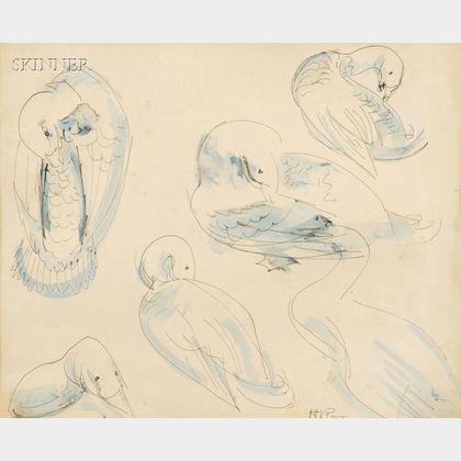 Henry Varnum Poor (American, 1888-1970) Waterfowl Studies