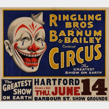 Ringling Bros. and Barnum & Bailey Circus Lithograph Poster