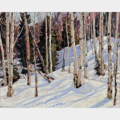 Aldro Thompson Hibbard (American, 1886-1972) Birch Trees