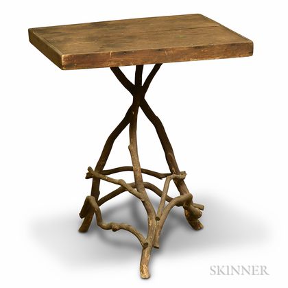 Adirondack-style Twig-base Side Table