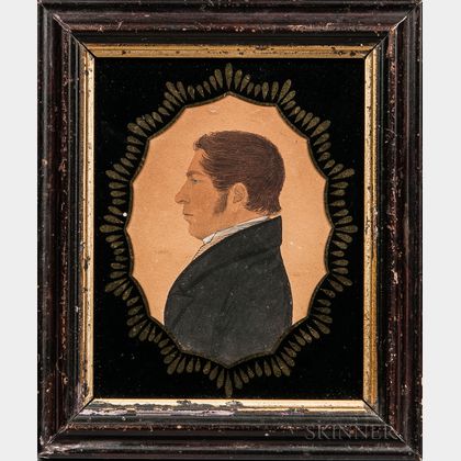 Rufus Porter (Connecticut/Massachusetts, 1792-1884) Portrait of William Pierce Loring