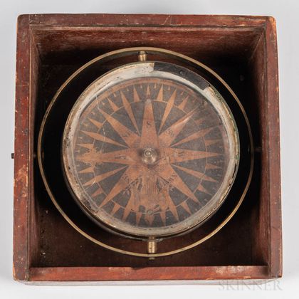 William Davenport Dry-card Gimbaled Compass
