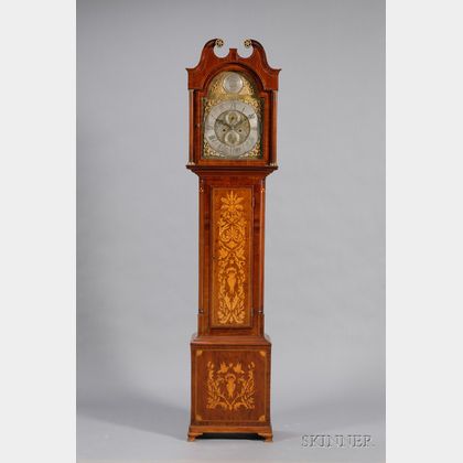 Scottish Georgian Inlaid Mahogany Tall Case Clock