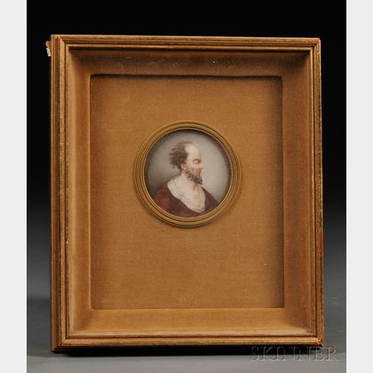 Framed Miniature Portrait of a Man