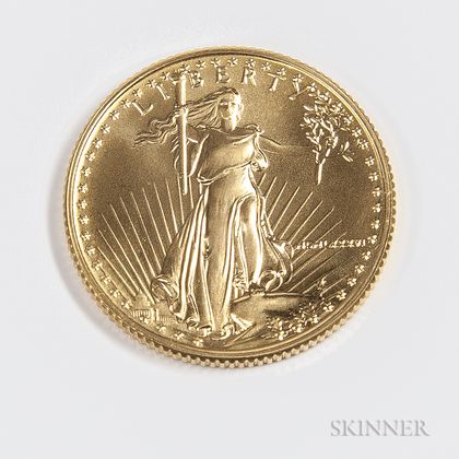 1986 $10 American Gold Eagle. Estimate $200-400