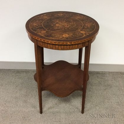 Neoclassical-style Marquetry Side Table