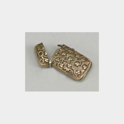 Brass Matchcase with Stanhope View of Cheste Le Street In Cap, 