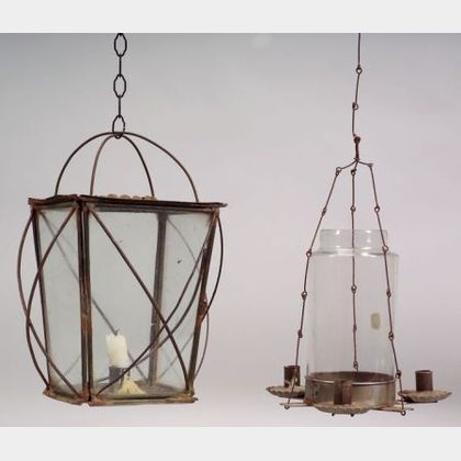 Two Early Hanging Lighting Devices
