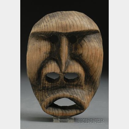 Eskimo Carved Wood Mask