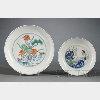 Two Doucai Dishes