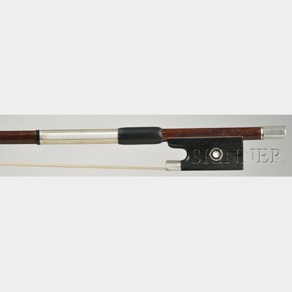 American Silver Mounted Violin Bow, H.R. Knopf