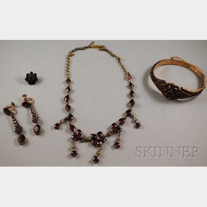 Group of Victorian and Victorian-style Garnet Jewelry