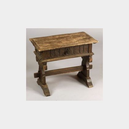 Renaissance Style Pine Side Table