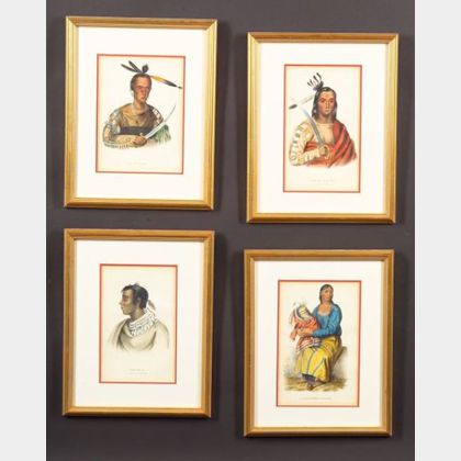 Four McKenney and Hall Colored Lithographs