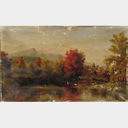Darius Cobb (American, 1834-1919) Autumn Lake View