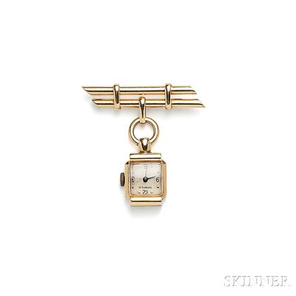 Retro 14kt Gold Lapel Watch, Tiffany & Co.
