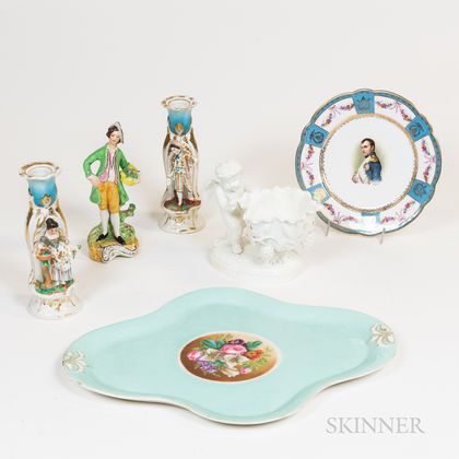 Six Pieces of Faience China