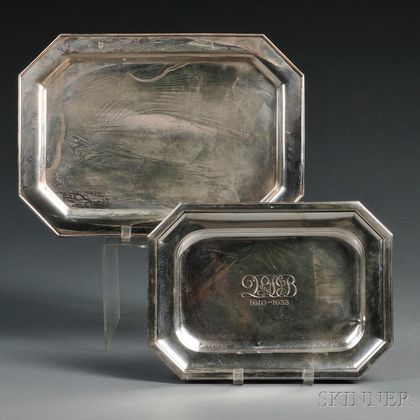 Two Silver Serving Trays