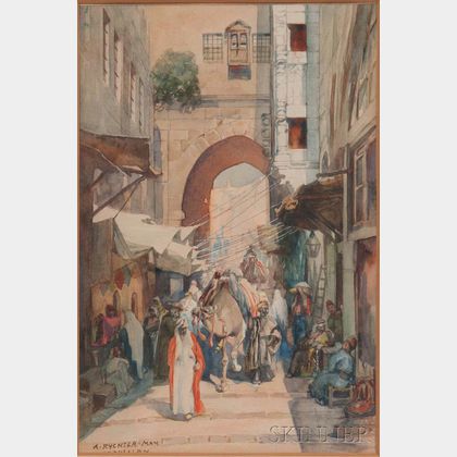 Anna Rychter-May (German, 1865-1955) Old City, Jerusalem