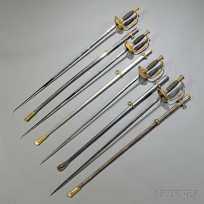 Four Model 1860 Staff & Field Officer's Swords